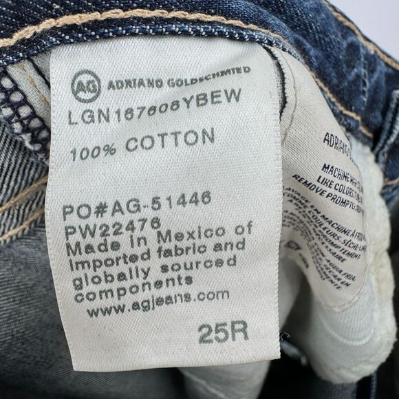 AG ADRIANO GOLDSCHMIED Phoebe Vintage High Waisted Tapered Leg Jeans Size 25 - Picture 9 of 9